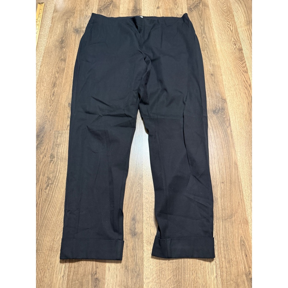 J.Jill Pants Women Size 14 Black Pants Cuffed Pull On Premium Bistretch
